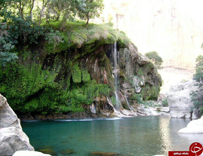 جلوه ای زیبا از آبشار تنگ براق + تصاویر